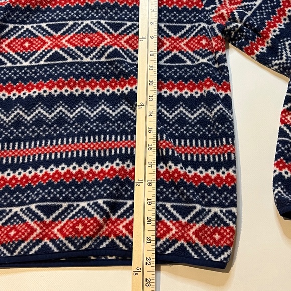 Vineyard Vines Boys Fair Isle Snap Button Fleece Pullover Sweater Whale M 12-14 - Picture 11 of 15